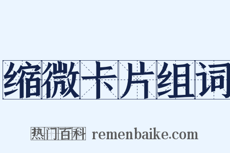 缩微卡片组词是什么意思的图片